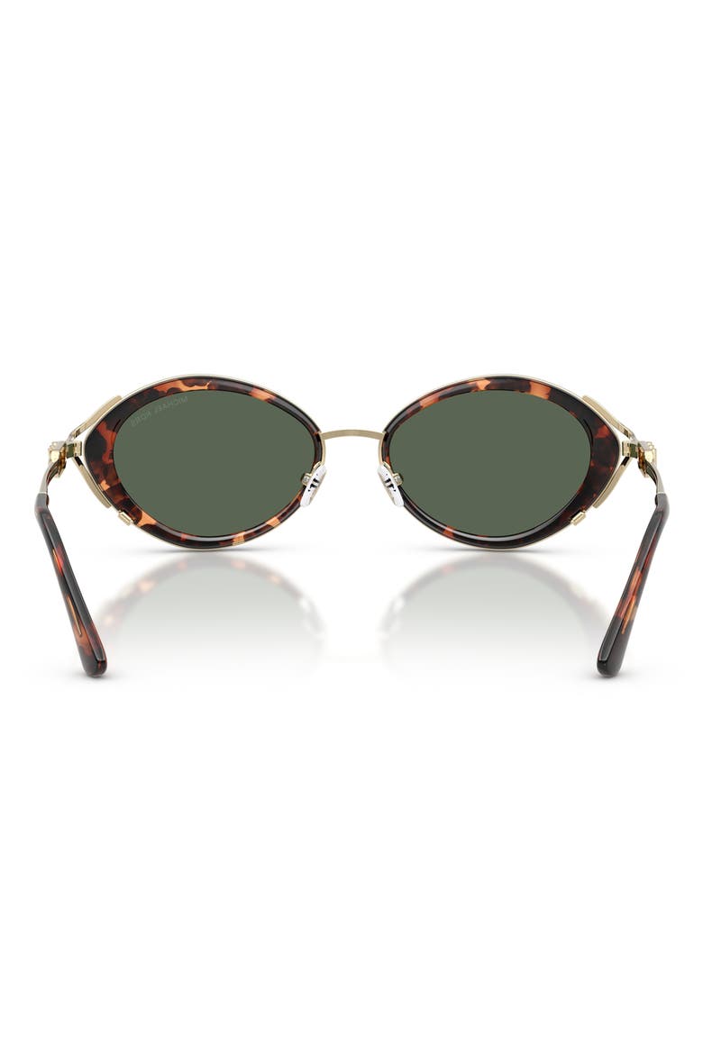 Key West 53mm Oval Sunglasses, Alternate, color, LUGGAGE TORTOISE / G15 GREEN
