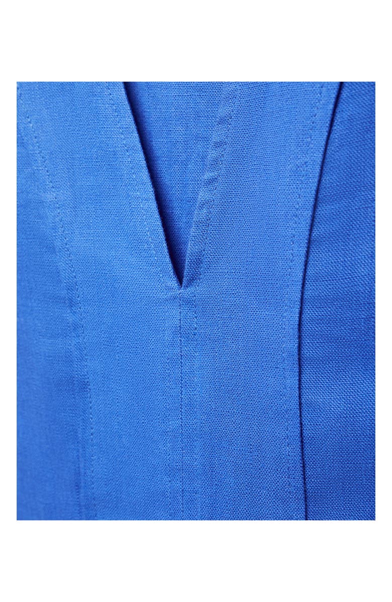 MANGO Short Sleeve Linen Shirtdress, Alternate, color, 