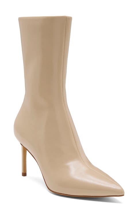 Everynite Pointed Toe Faux Leather Bootie