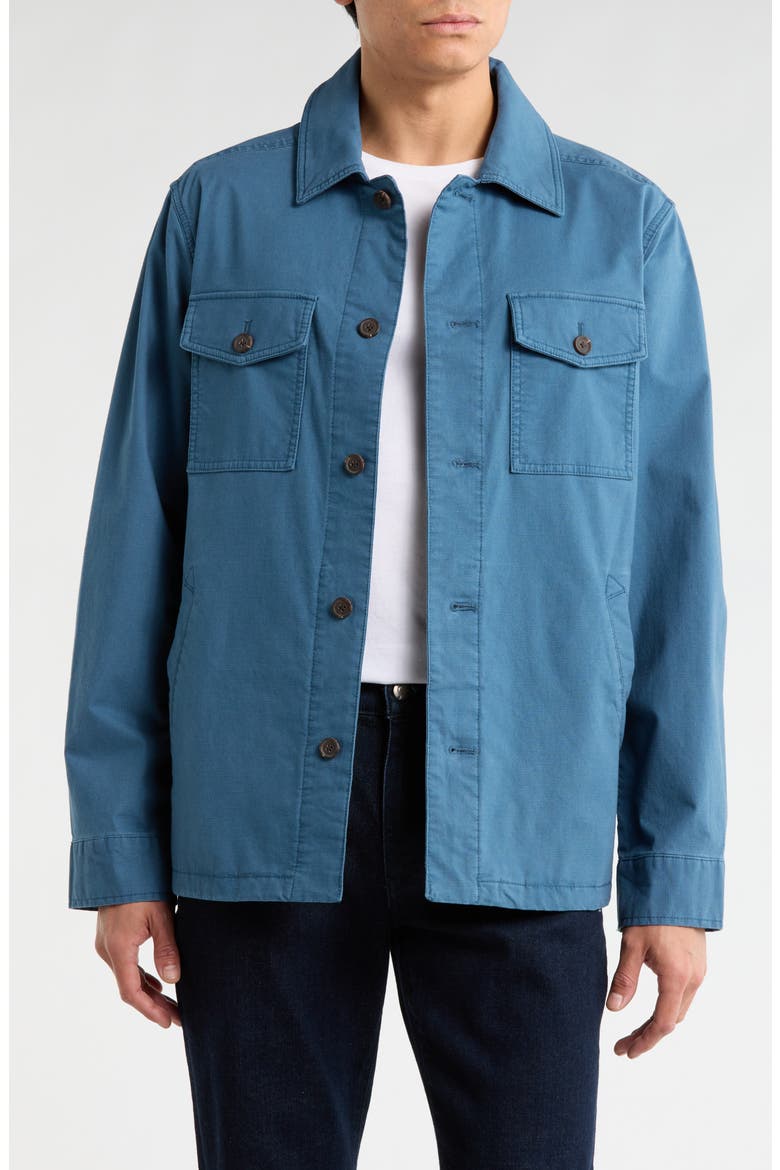 Stretch Cotton Shirt Jacket, Main, color, KEY LARGO