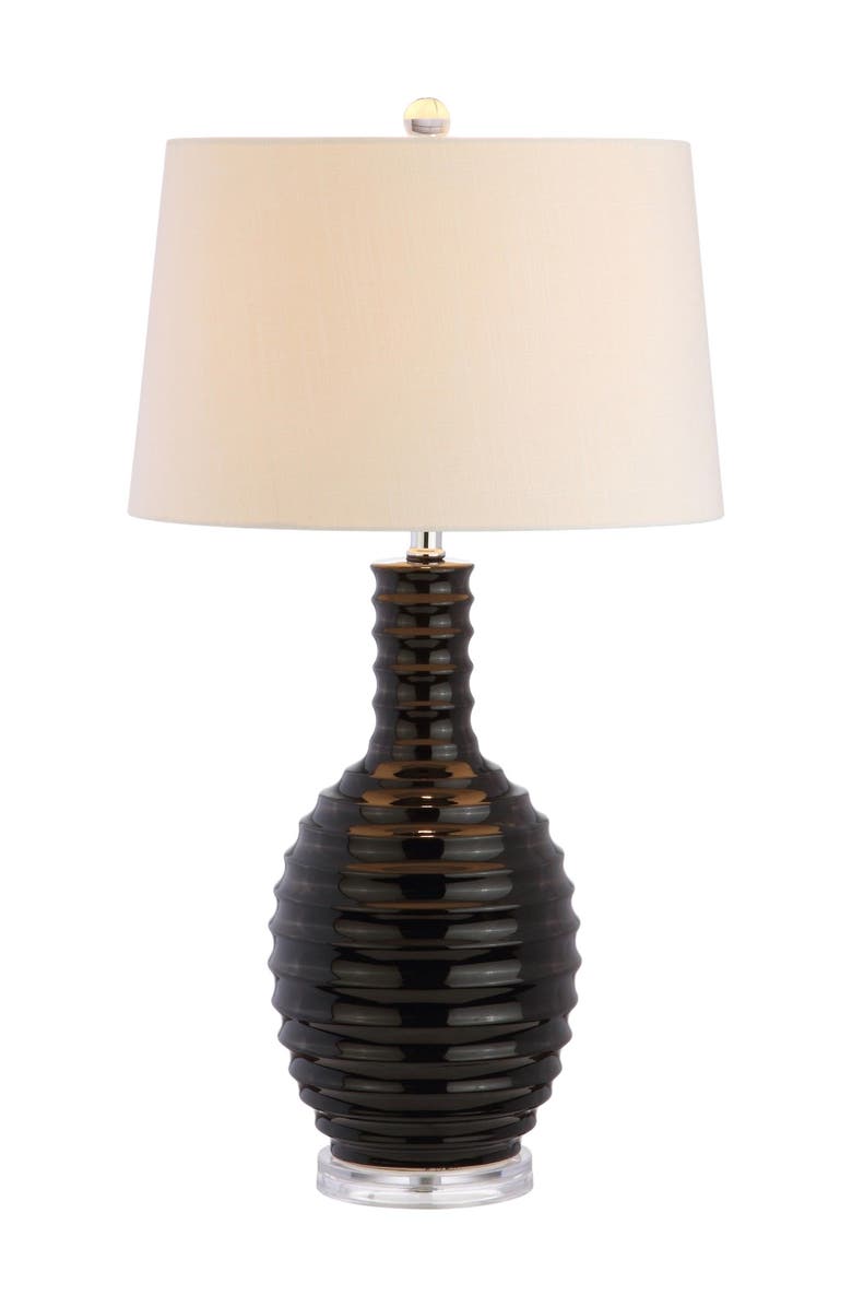 JONATHAN Y Dylan 29.5" Ceramic LED Table Lamp, Main, color, Black