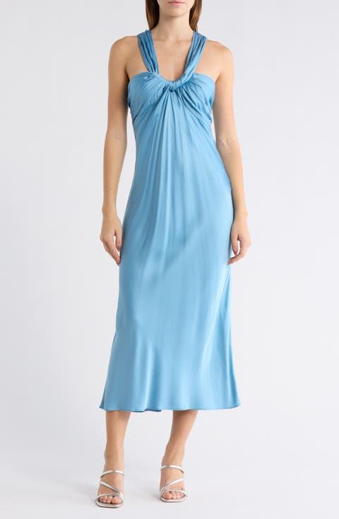 Ivy Satin Midi Dress
