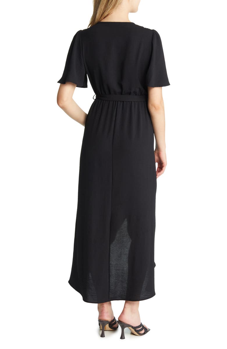 Fraiche by J Flutter Sleeve Faux Wrap Maxi Dress, Alternate, color,
