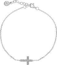 EFFY Sterling Silver Pavé Diamond Cross Bracelet - 0.09ct.