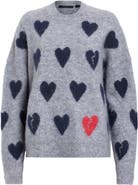 AllSaints Amora Jacquard Alpaca & Wool Blend Sweater