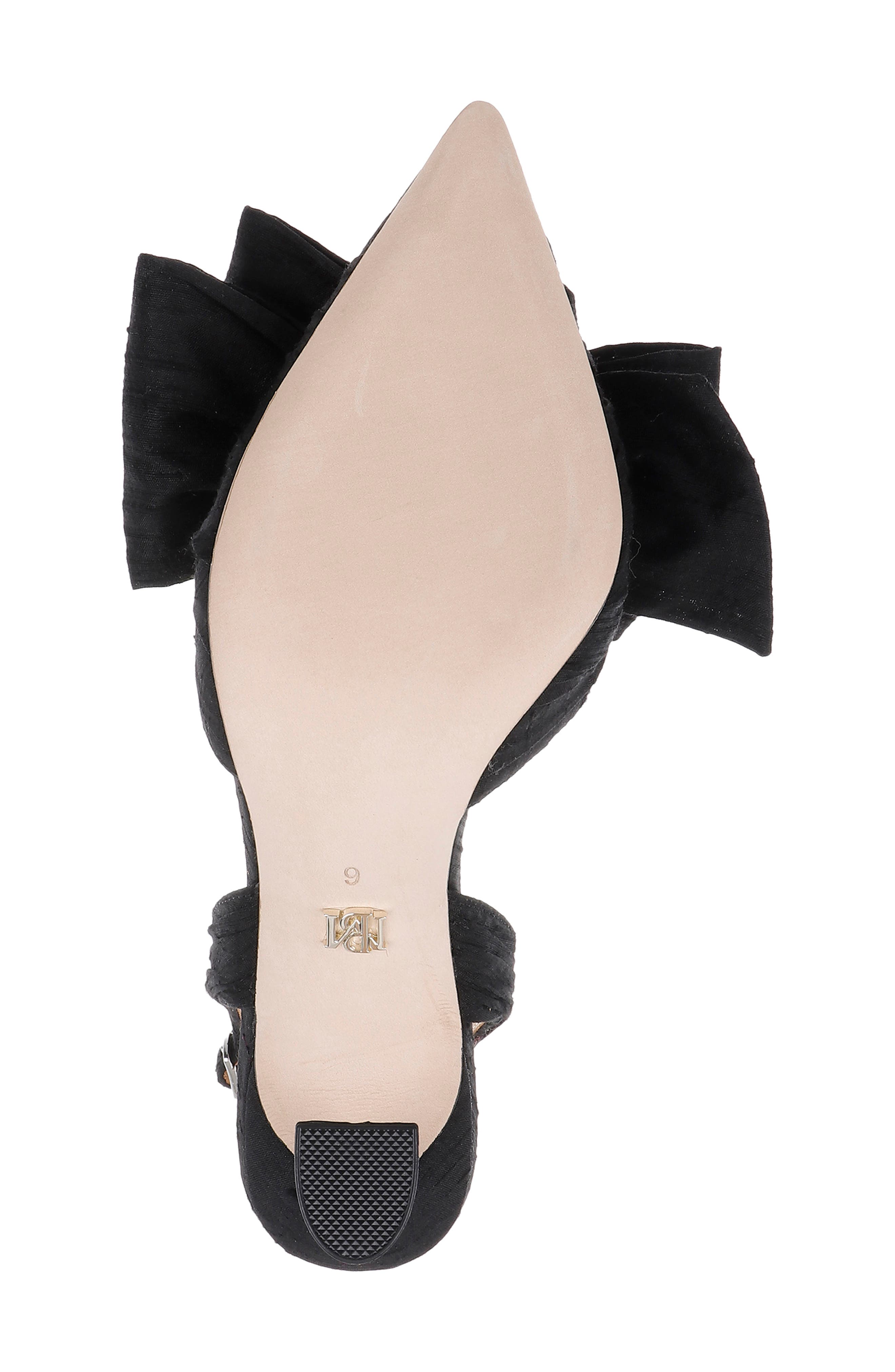 BADGLEY MISCHKA Olisa Slingback Pointed Toe Pump, Alternate, color, Black Silk