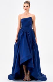 Bariano Faiy Asymertric Hi Low Gown