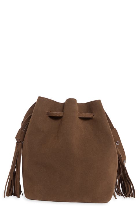Tassel Water Repellent Bucket Bag