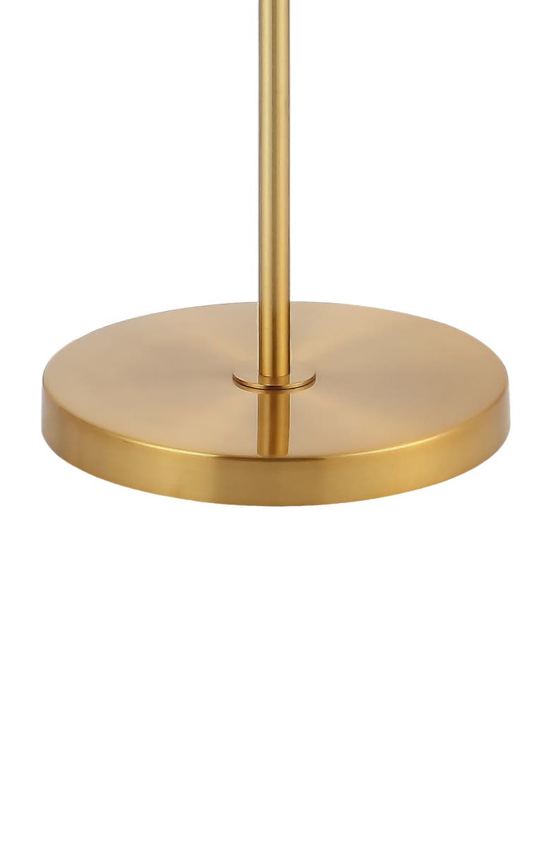 JONATHAN Y Kathryn Classic 60" Iron/Seeded Glass Adjustable Head Modern LED Floor Lamp, Brass Gold, Alternate, color, Brass Gold