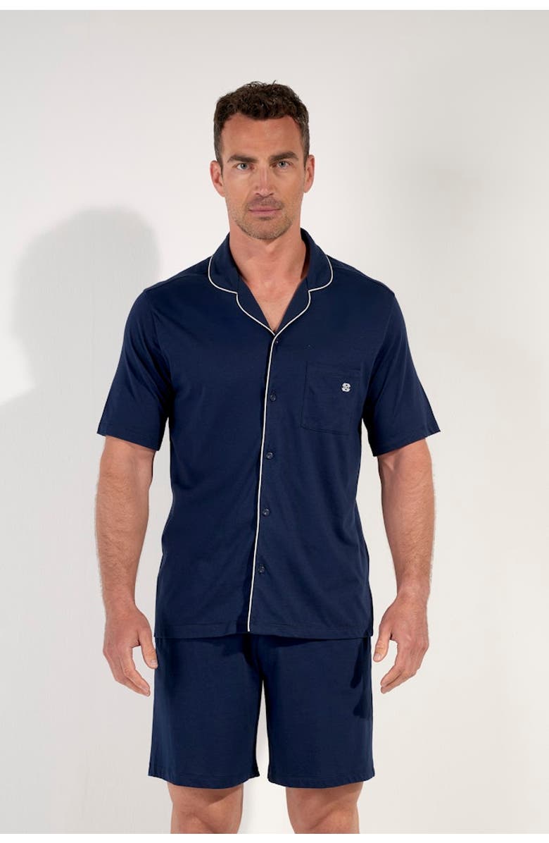 HOM Rafael Short Pajama Set, Alternate, color, Navy