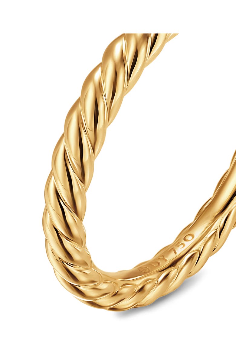 David Yurman Unity Cable Band Ring in 18K Yellow Gold, Alternate, color, Gold