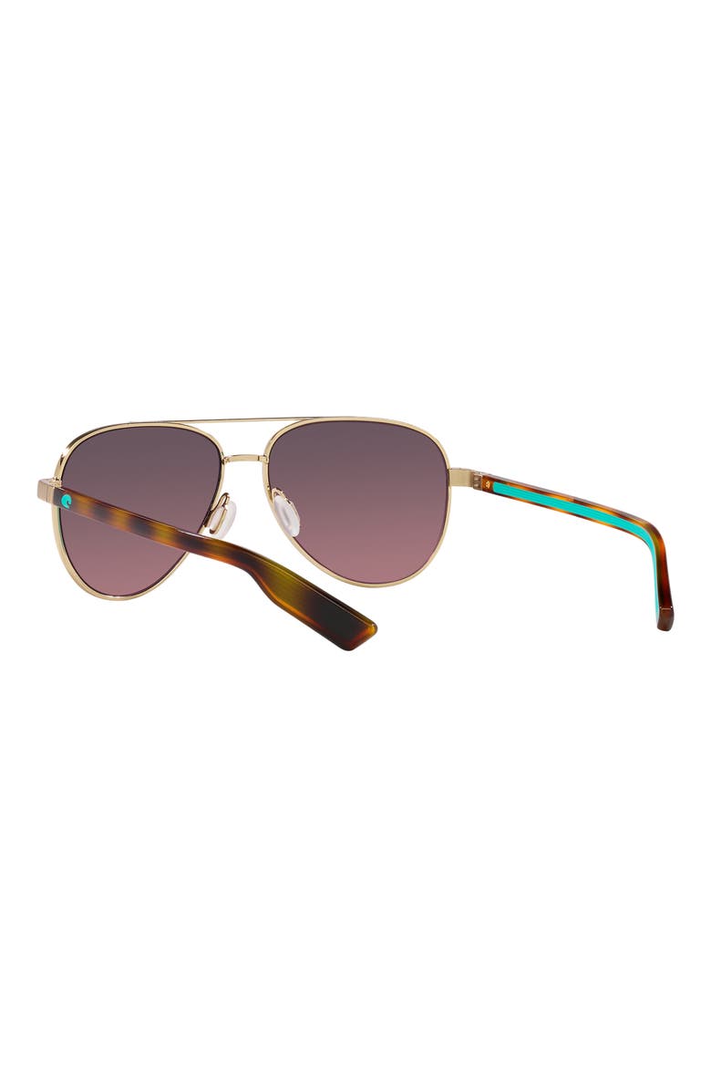 Peli 57mm Gradient Pilot Sunglasses, Alternate, color, GOLD