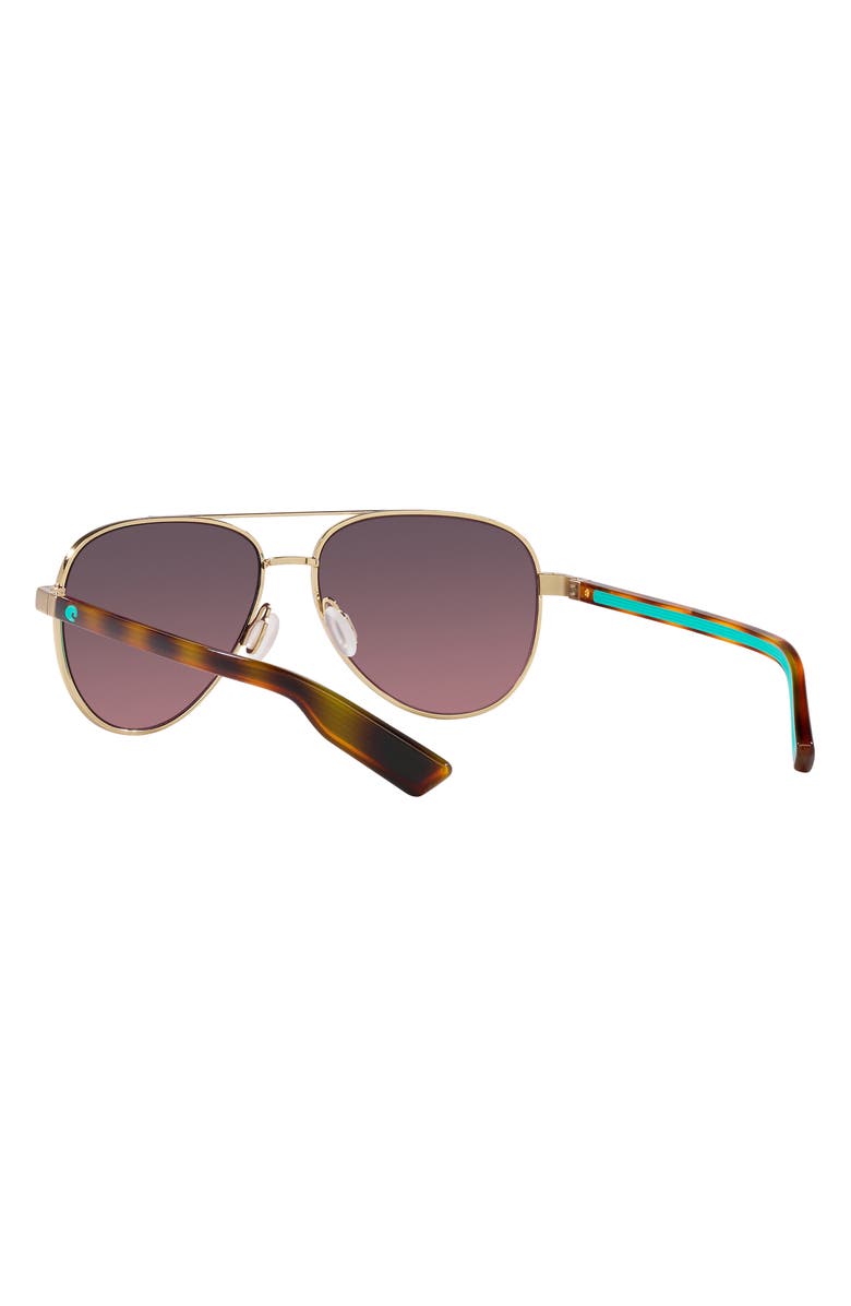 Costa Del Mar Peli 57mm Gradient Pilot Sunglasses, Alternate, color, Gold