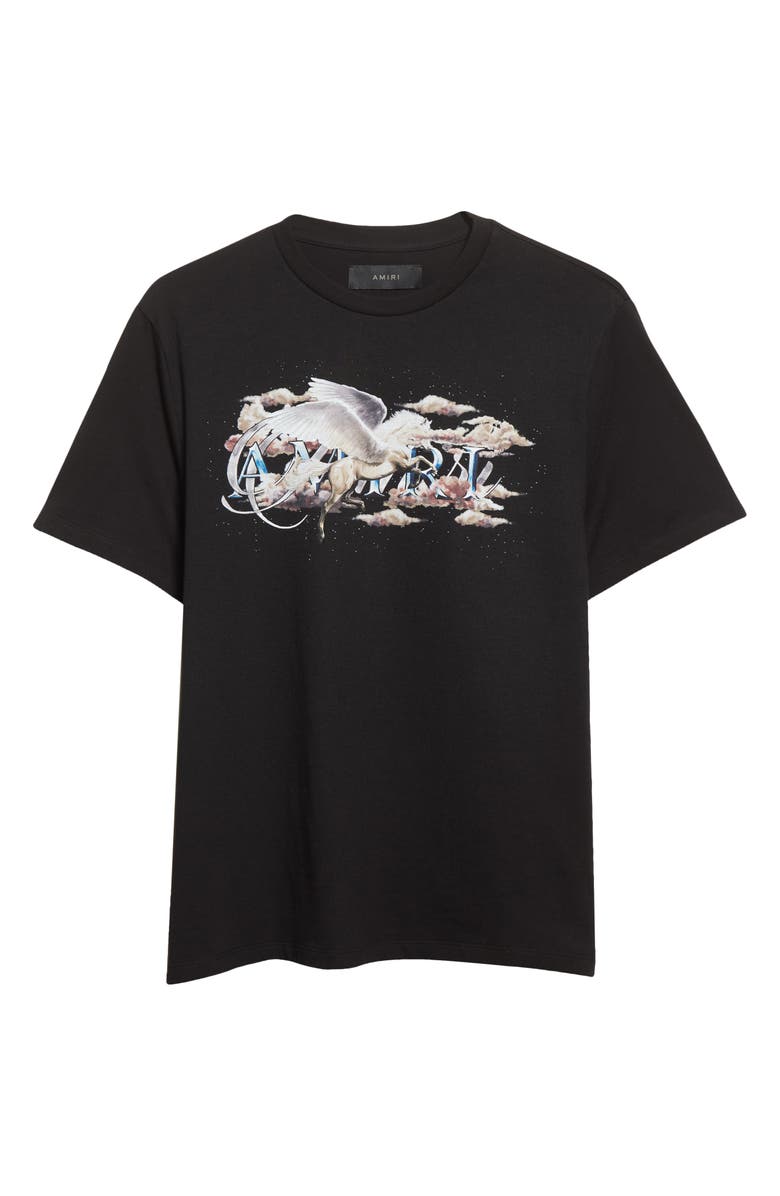 AMIRI Pegasus Logo Graphic Tee, Alternate, color,