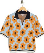 Nanette Lepore Flower Polo Sweater