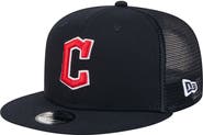 New Era Youth New Era Navy Cleveland Guardians 9FIFTY Trucker Snapback Hat