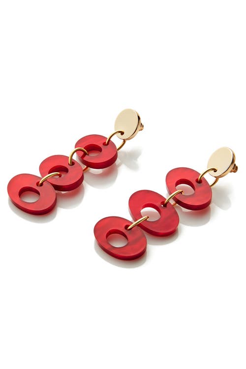Toolally Hepworth Drop Earrings In Red
