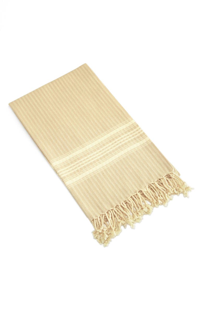 Linum Home Textiles 100% Turkish Cotton Luxe Herringbone Pestemal Beach Towel, Main, color, 