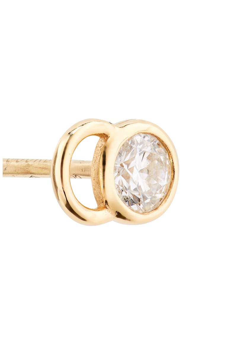 CO Lab Created Diamond Single Stud Earring, Alternate, color, YELLOW GOLD