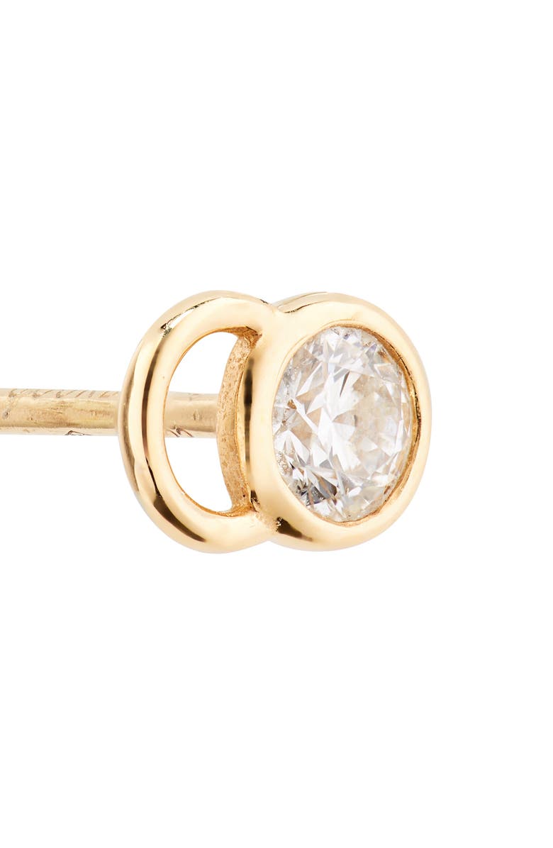 COURBET CO Lab Created Diamond Single Stud Earring, Alternate, color, 