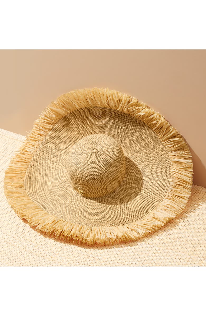 Eric Javits Fringed Squishee<sup>®</sup> Packable Floppy Hat, Alternate, color,