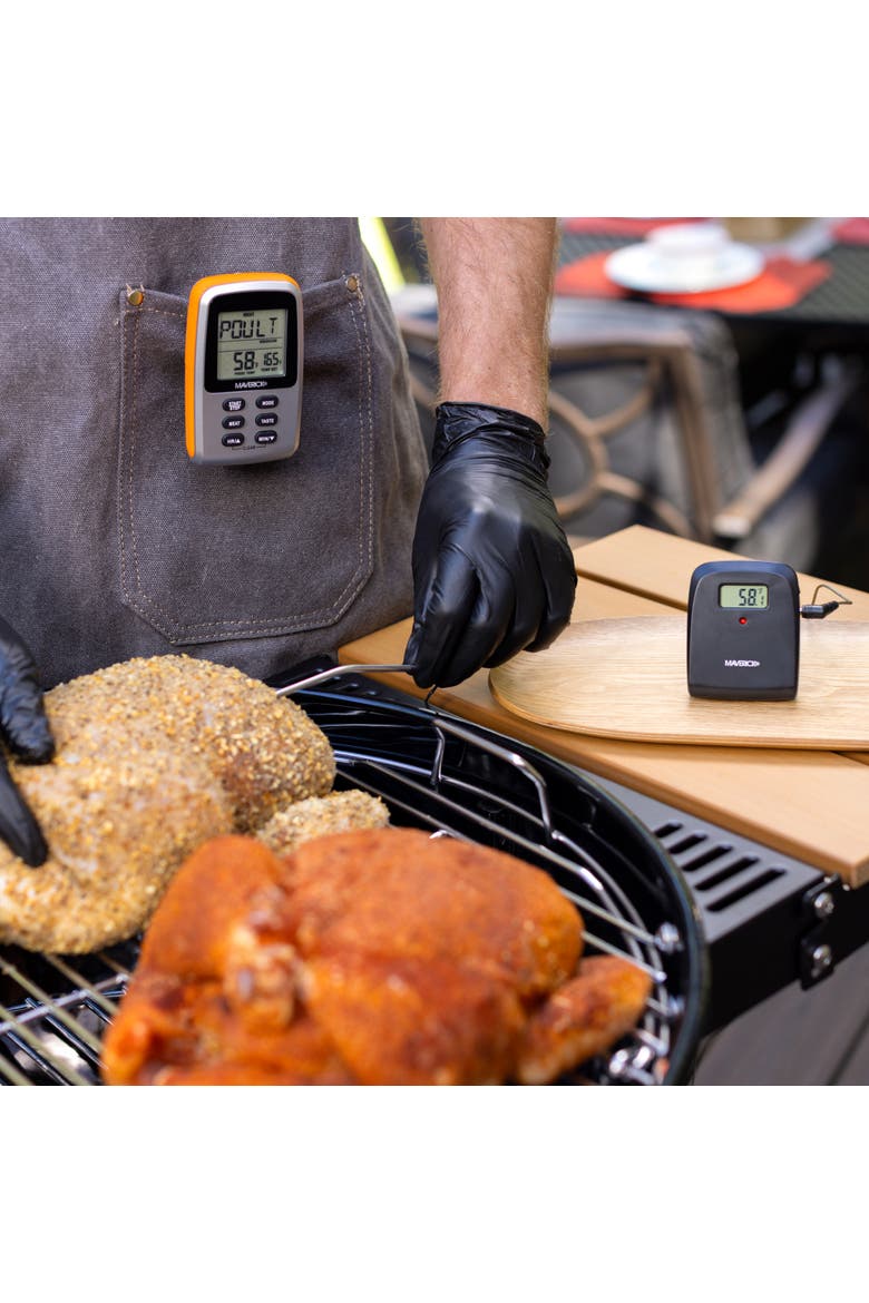 Wireless Remote Cooking Thermometer, Alternate, color, Silver/Black/Orange