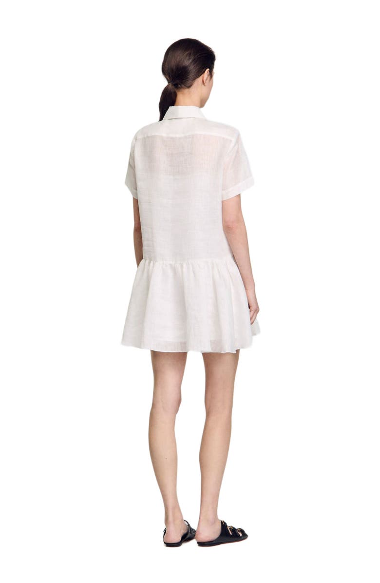 SANDRO Mini dress with lace details, Alternate, color, 