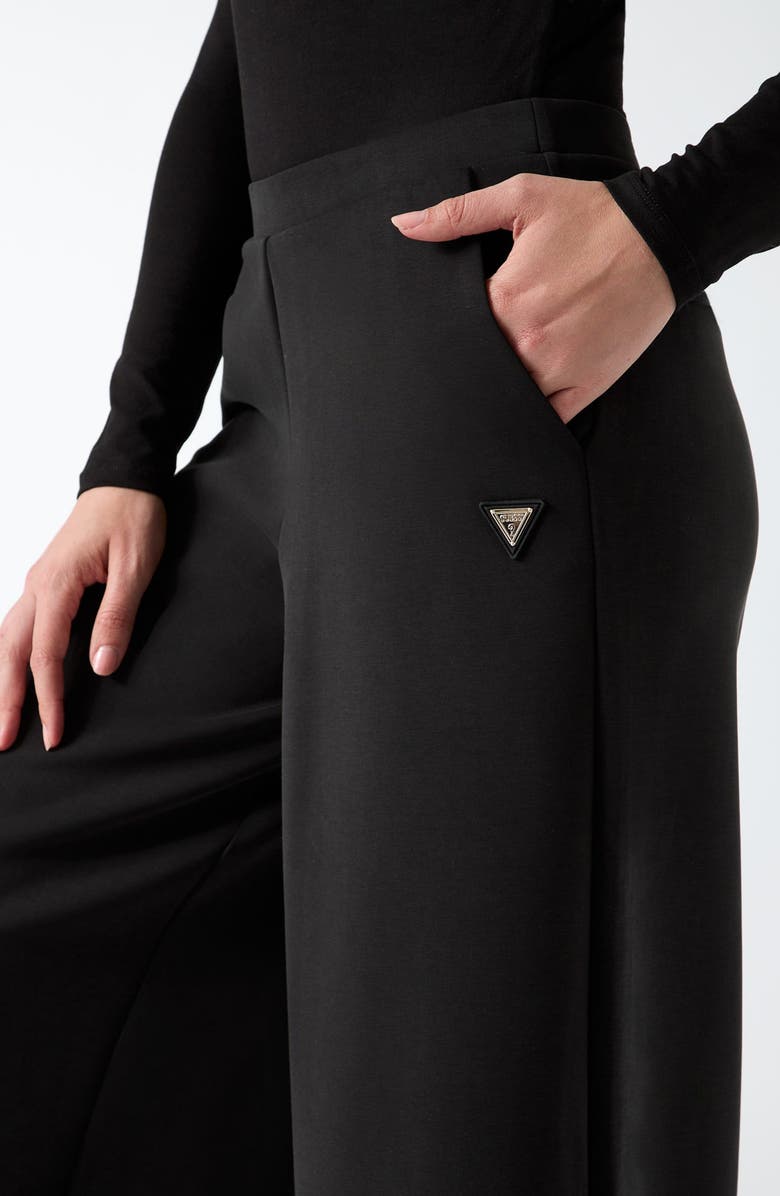 GUESS Olympe Wide Leg Pants, Alternate, color, Jblack-Black