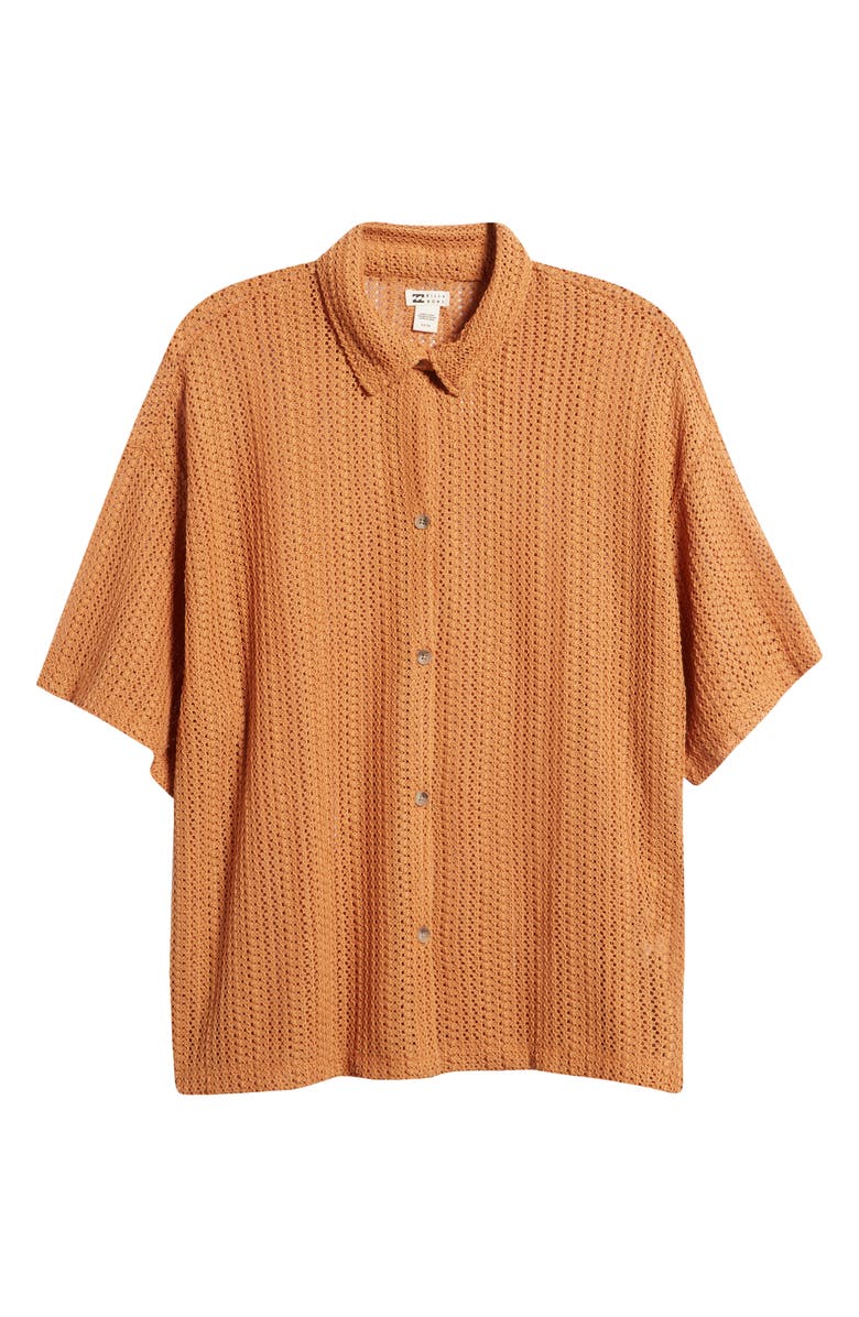 Billabong Largo Sheer Open Knit Cover-Up Shirt, Alternate, color, 