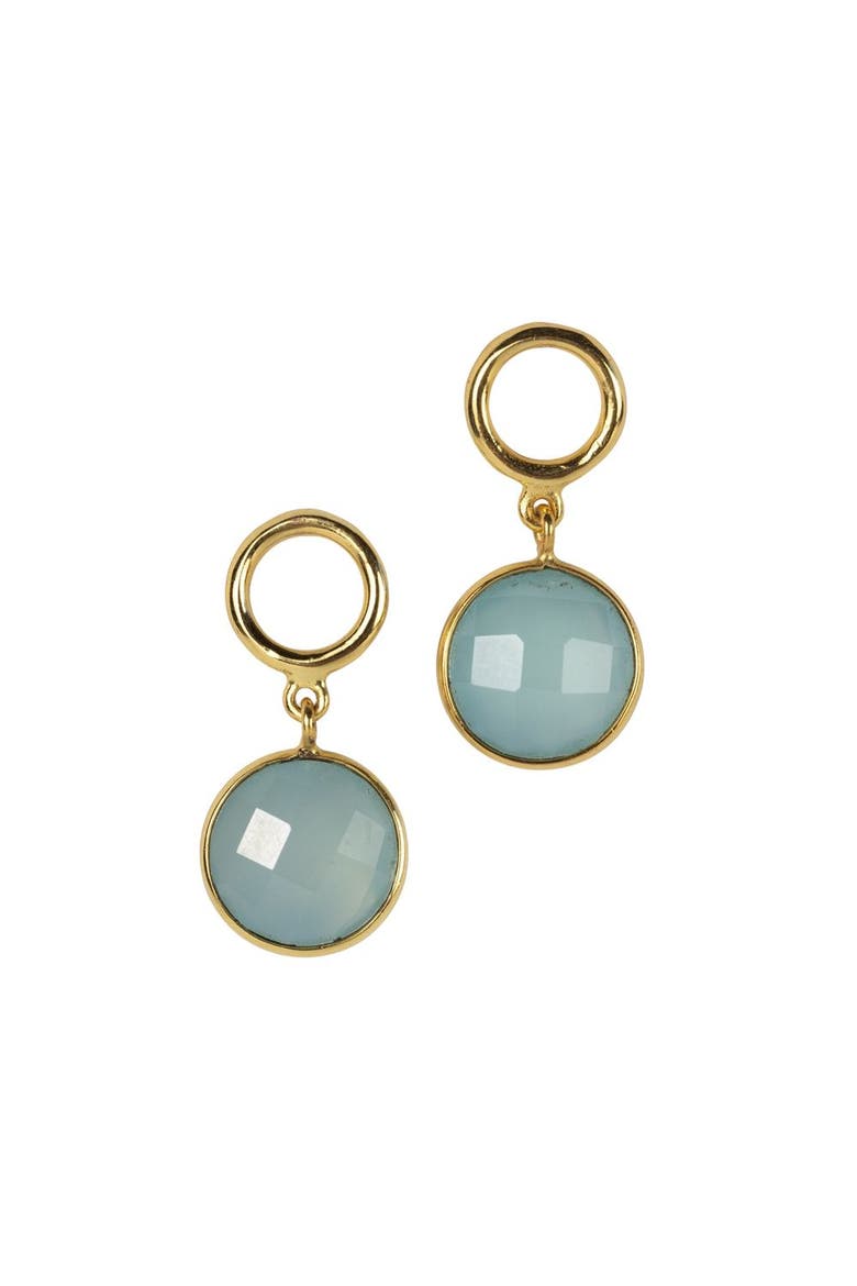Sona Chalcedony Blue Gem Drop Earrings, Main, color, Multi Color