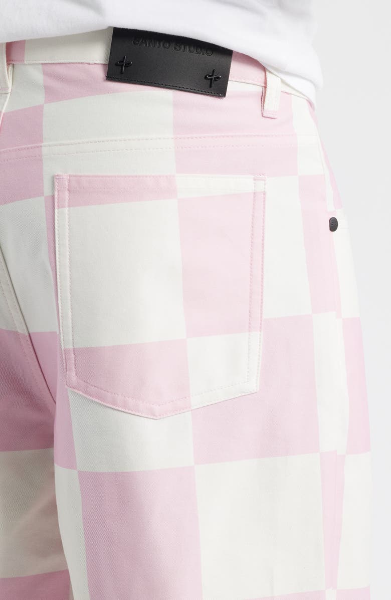 SANTO STUDIO Palermo Milano Checkerboard Pants, Alternate, color, Gratitude Pink