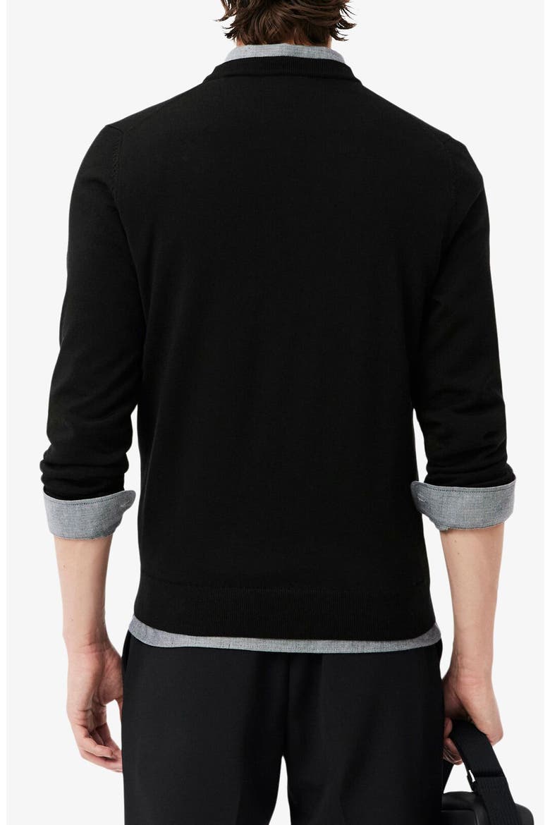 Merino Wool Crewneck Sweater, Alternate, color, NOIR