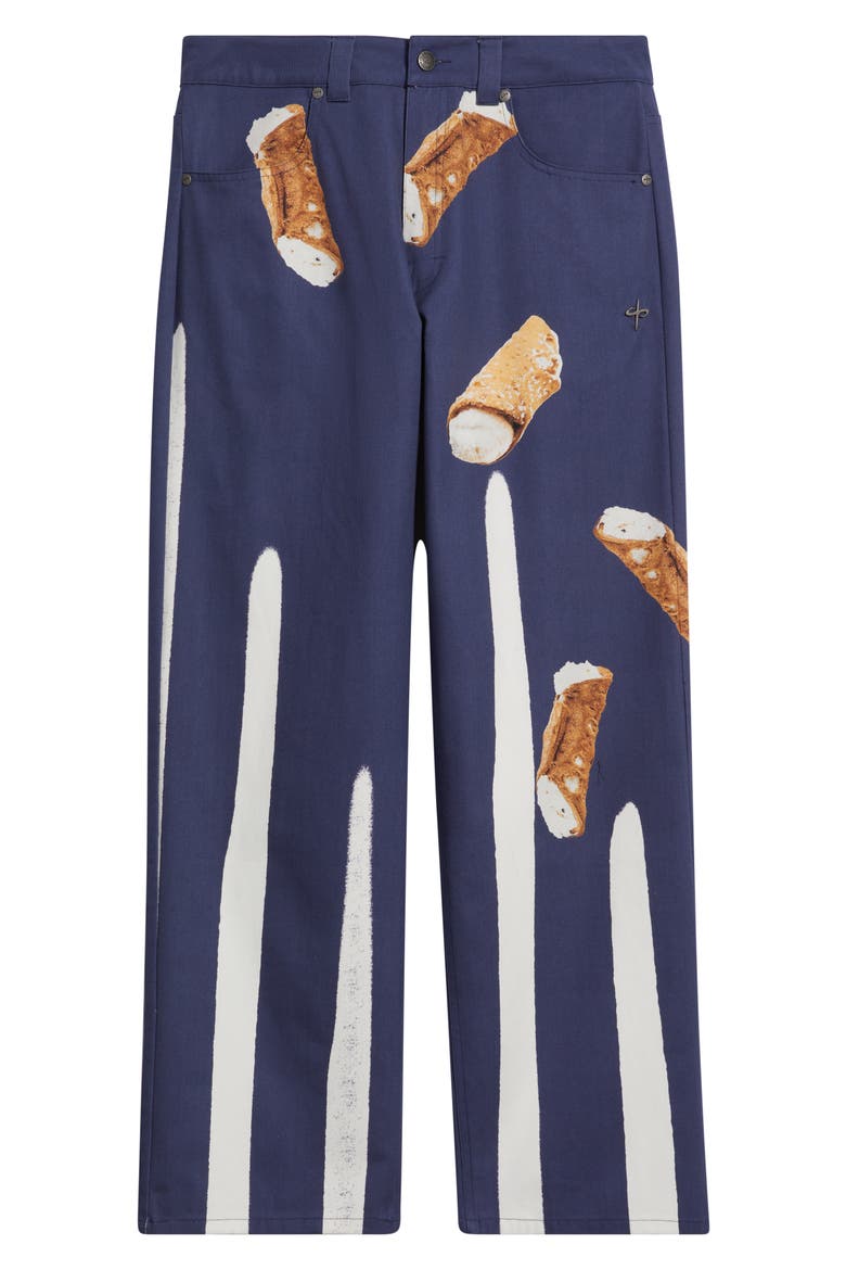 Cafe Milano Graphic Pants, Alternate, color, BLUE