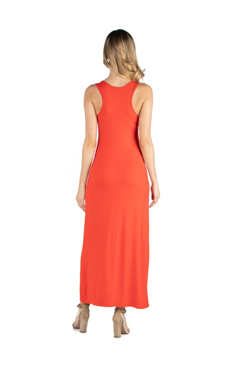 Maternity Scoop Neck Maxi Dress with Racerback Detail, Alternate, color, Orange