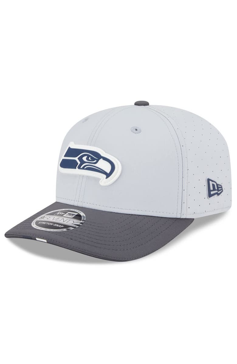 New Era Men's New Era Gray/Graphite Seattle Seahawks 2025 NFL Training Camp 9SEVENTY Adjustable Hat, Main, color, Gray