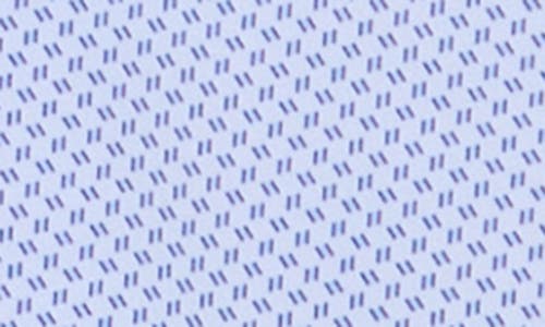 Construct Micro Geometric Print Stretch Button-up Shirt In Blue