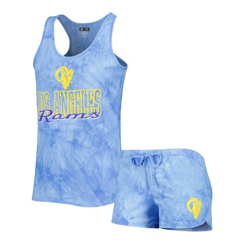 Women's Concepts Sport Royal Los Angeles Rams Billboard Scoop Neck Racerback Tank and Shorts Sleep Set