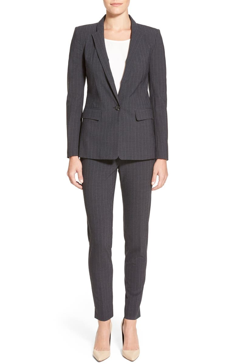 Halogen<sup>®</sup> 'Taylor' Stretch Pinstripe Suiting Pants, Alternate, color, 