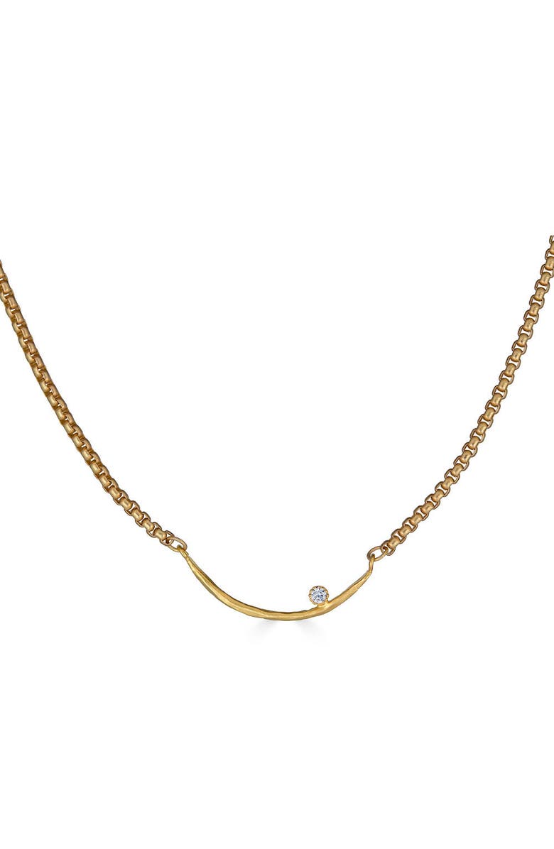 Loni Paul Jewelry Curved Bar Necklace, Alternate, color, Gold