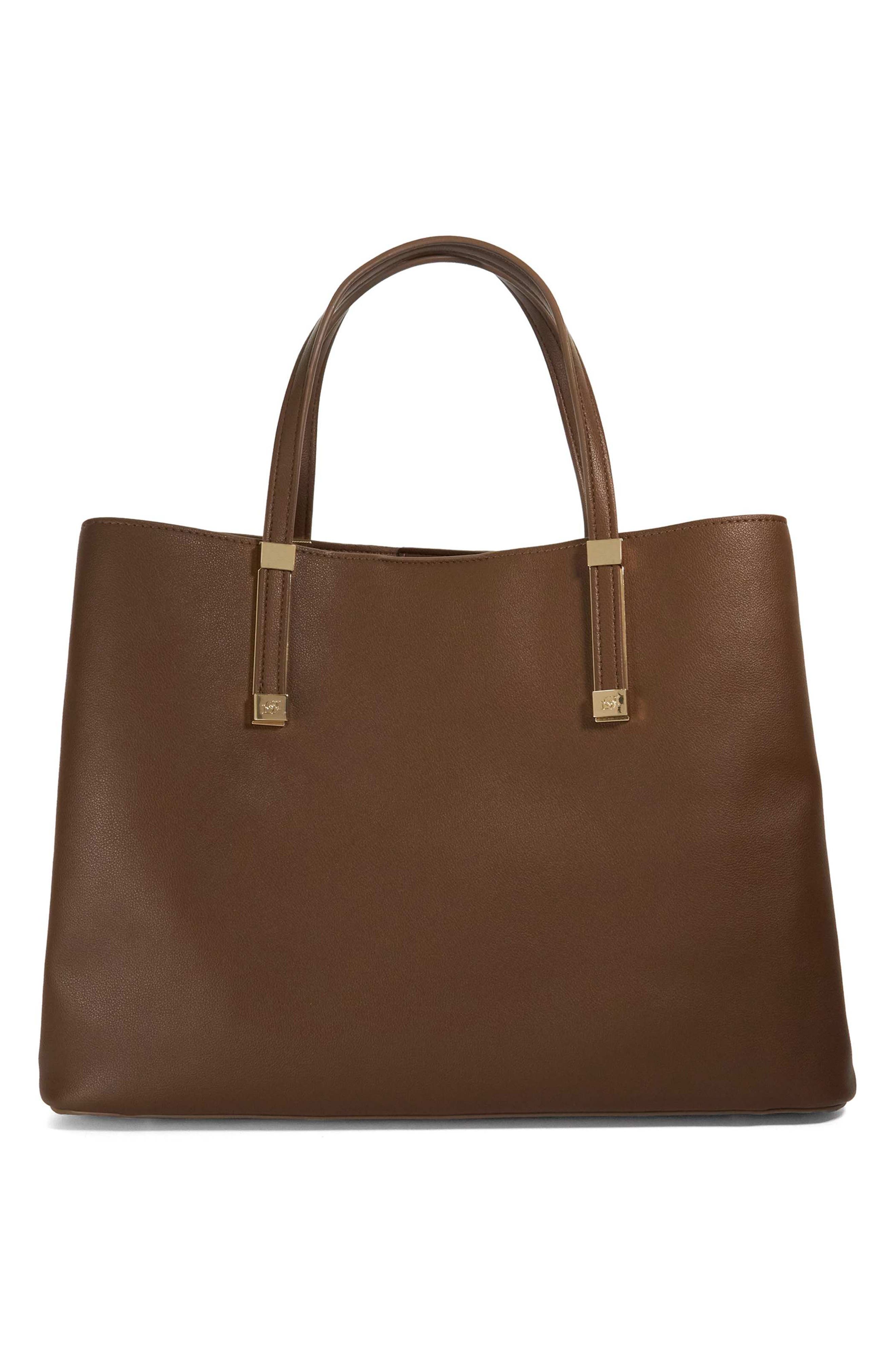 Dorry Leather Tote, Alternate, color, BROWN