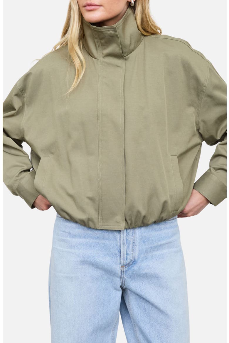Cotton Blend Windbreaker, Main, color, OLIVE