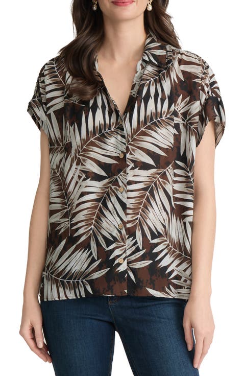 Print Short Sleeve Shirt (Petite)