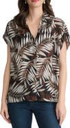 Jones New York Print Short Sleeve Shirt