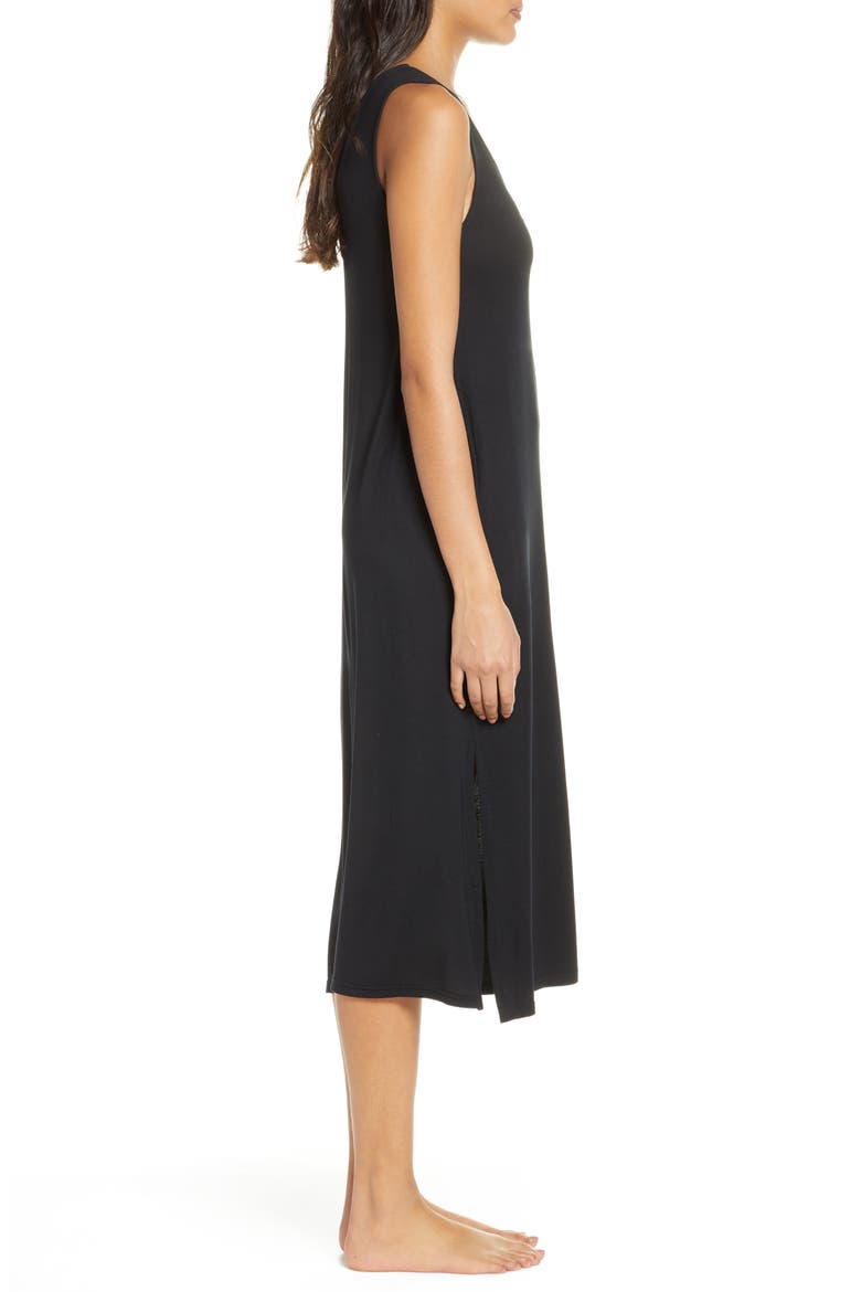 Moonlight Tank Nightgown, Alternate, color, BLACK