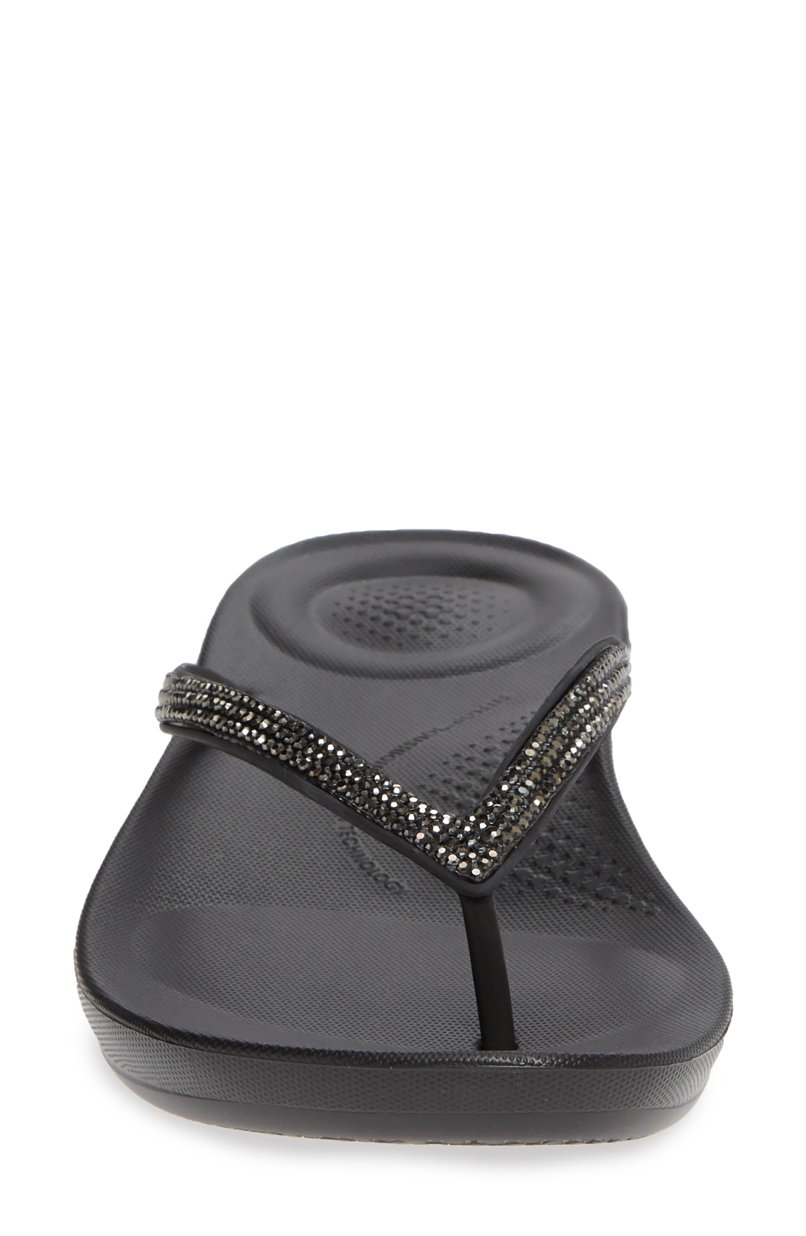FitFlop iQushion<sup>™</sup> Splash Crystal Flip Flop, Alternate, color, 