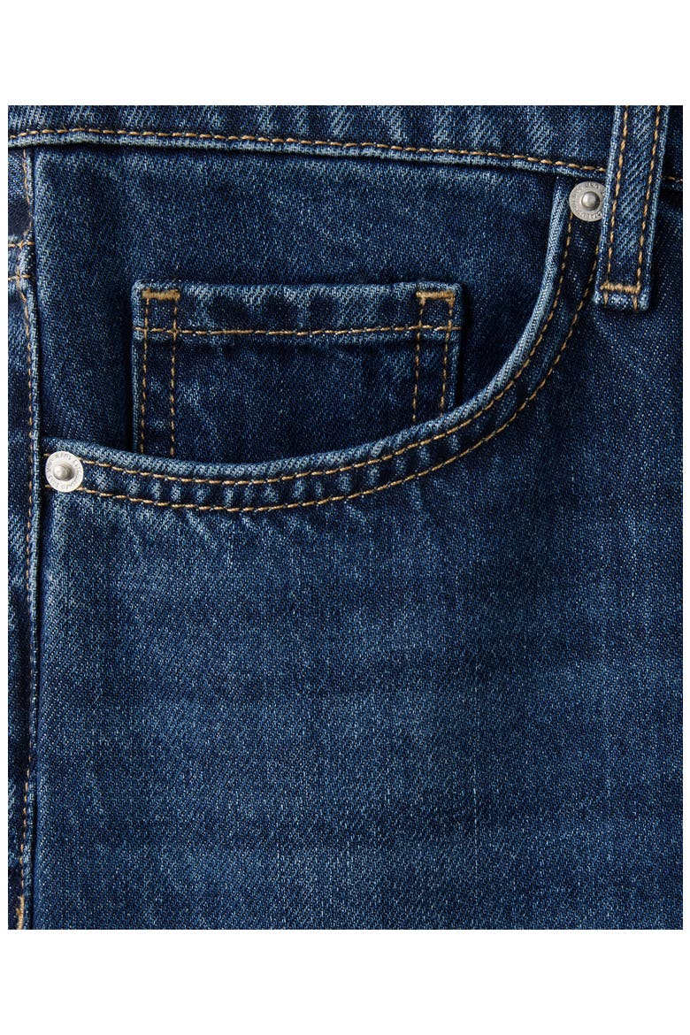 Mid Rise Straight Leg Jeans, Alternate, color, DARK BLUE