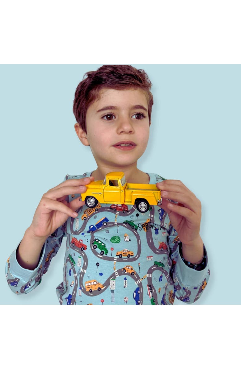 Norani Kids Organic Two-Piece Pajama Set in Cars, Alternate, color, Cars