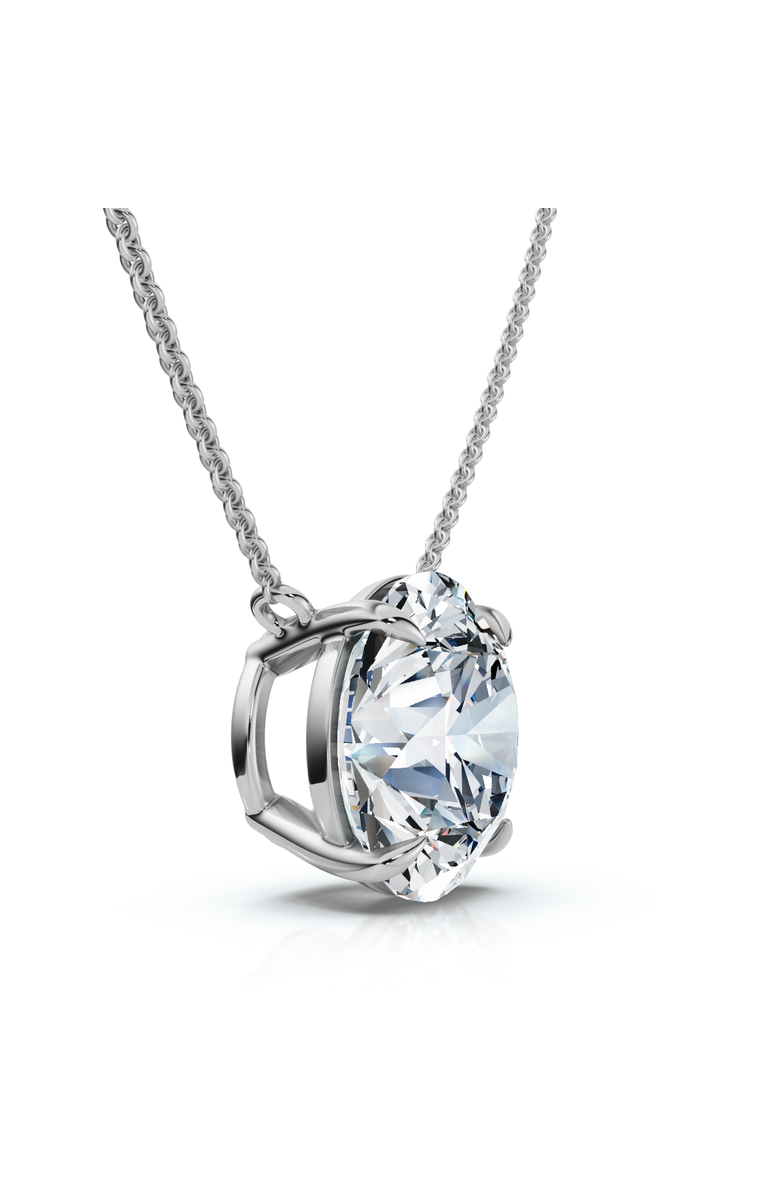 Bliss Diamond Certified 3Ct Floating Diamond Solitaire Pendant 14k Gold 18" Necklace Lab Grown, Alternate, color, White Gold