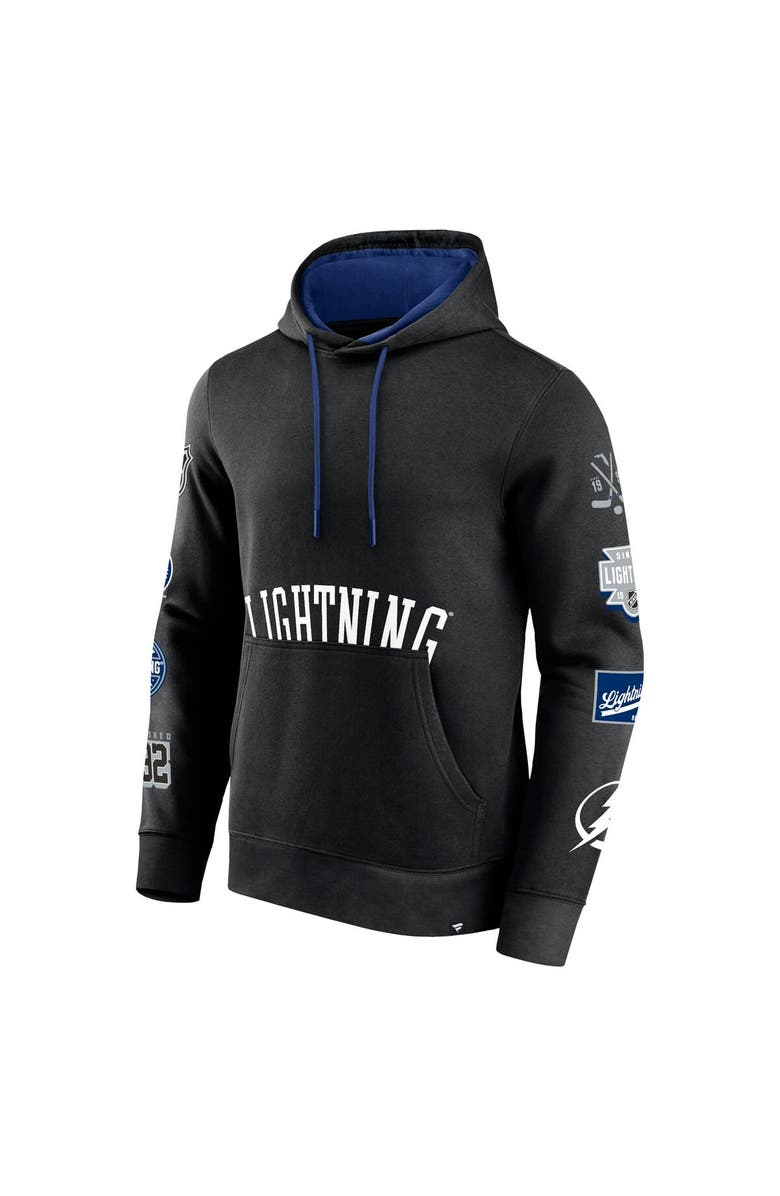 FANATICS Men's Fanatics Branded Black Tampa Bay Lightning Wild Winner Fleece Pullover Hoodie, Alternate, color, Black