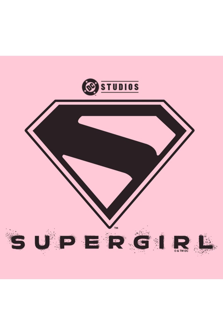 Girls' Official Shield Black Logo Graphic Short Sleeve T-Shirt, Alternate, color, Light Pink